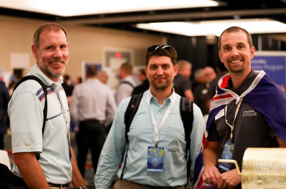 3 male IT Nation Evolve attendees