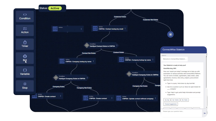 AI workflows interface