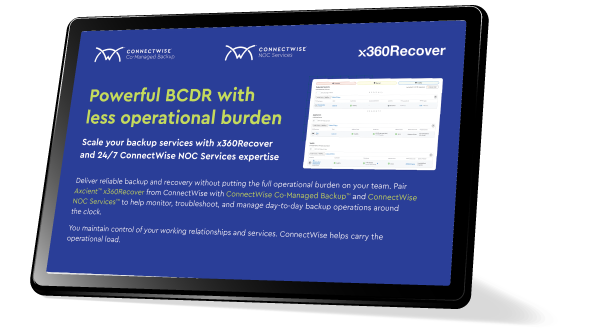 Co-Managed Backup with x360Recover Factsheet