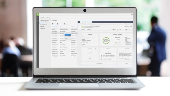 laptop showing ConnectWise CPQ dashboard