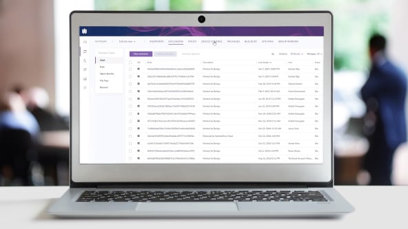 laptop showing ConnectWise Cybersecurity dashboard