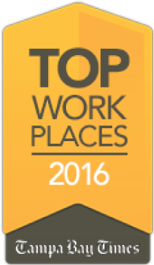 2016 award for Top Work Places