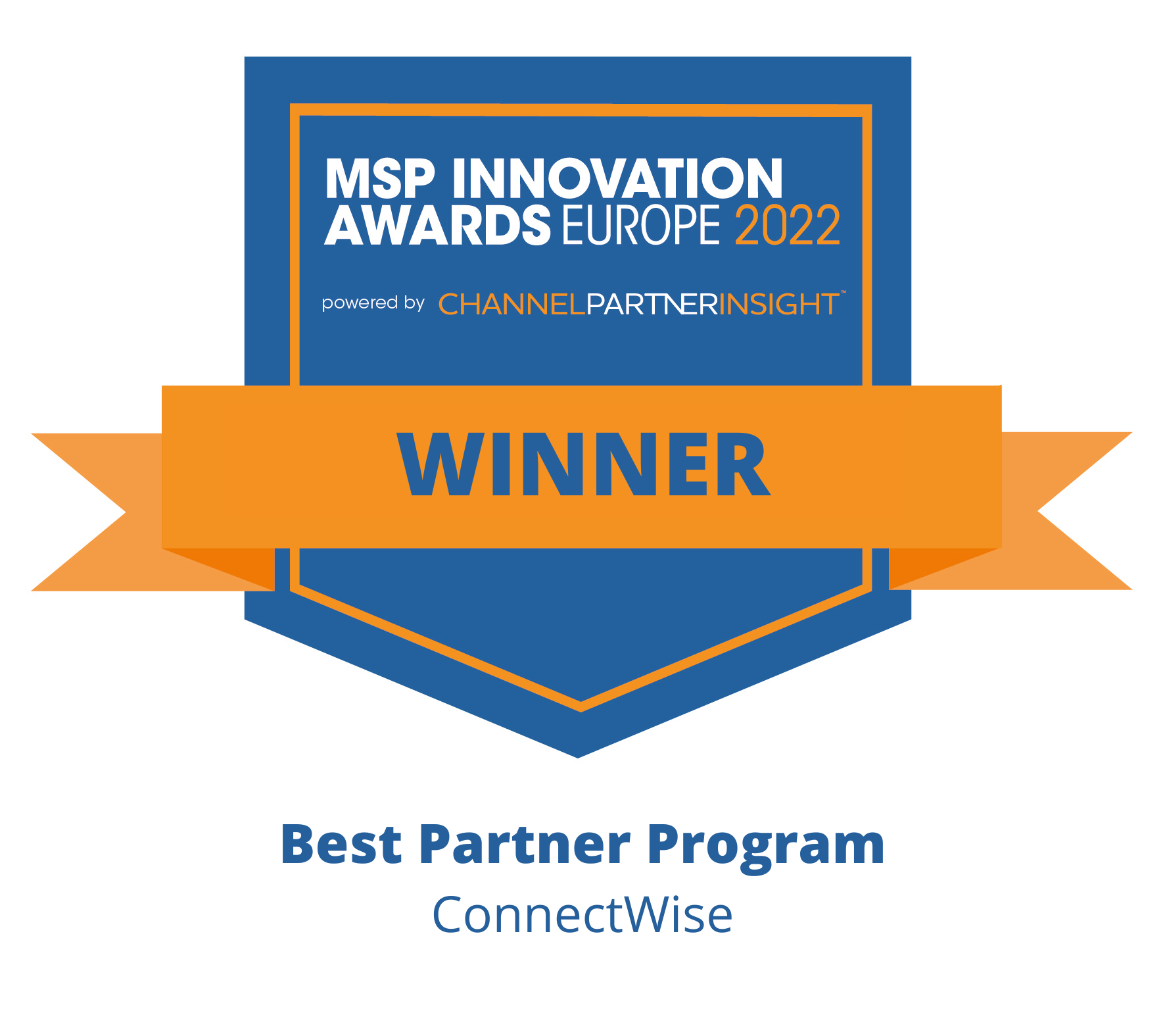 MSP Innovation Awards Europe Best Partner Program badge