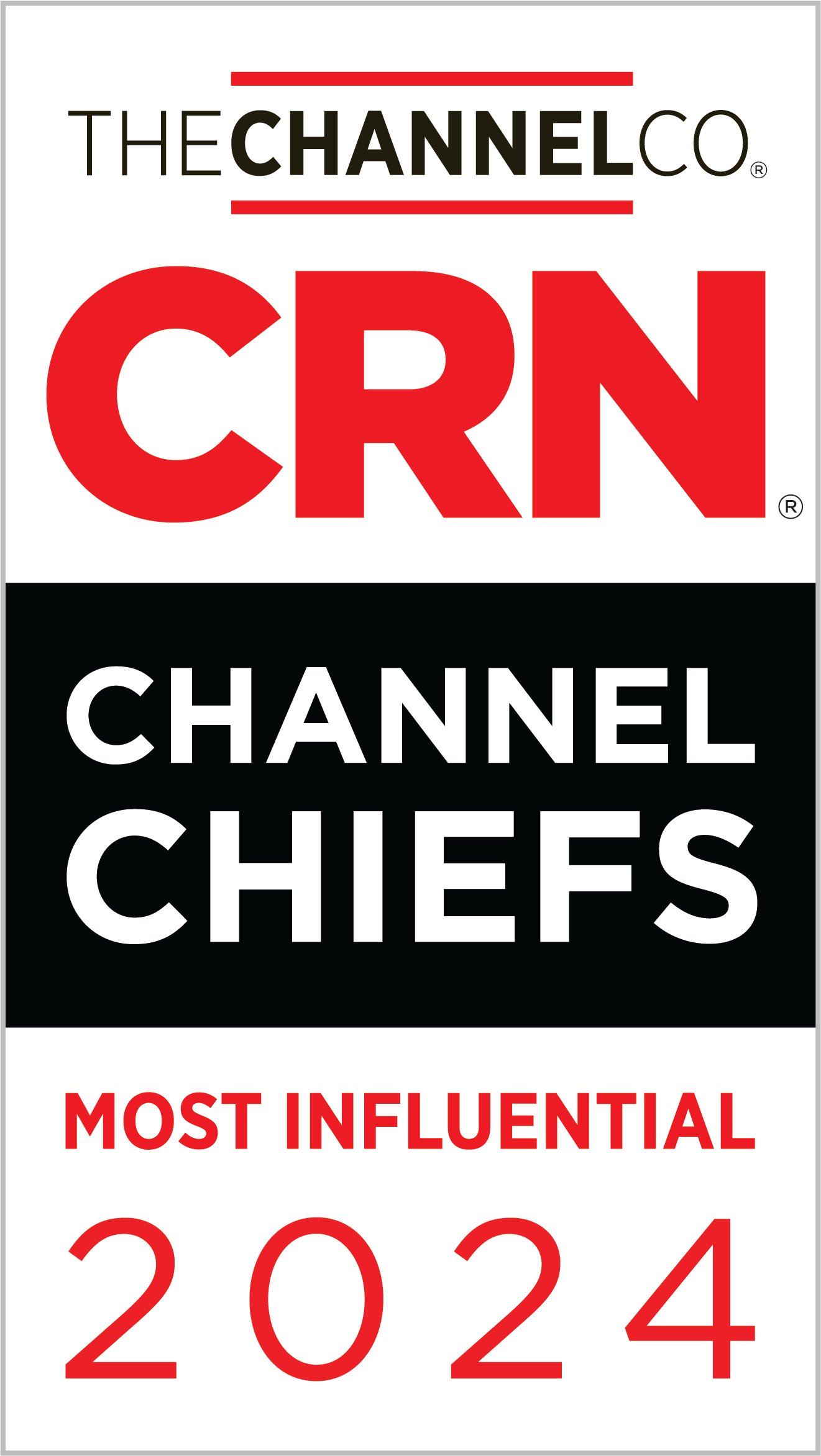 award badge for CRN most influential channel chiefs