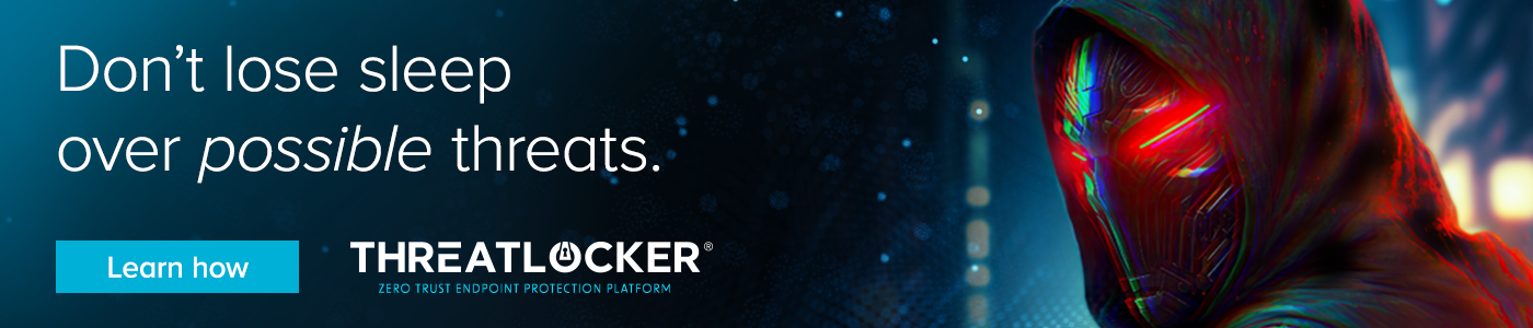 A banner ad for ThreatLocker