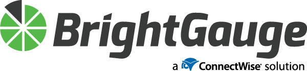 BrightGauge, a ConnectWise solution logo, full color