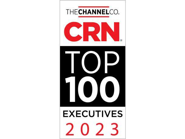 CRN 2023 top 100 executives award badge