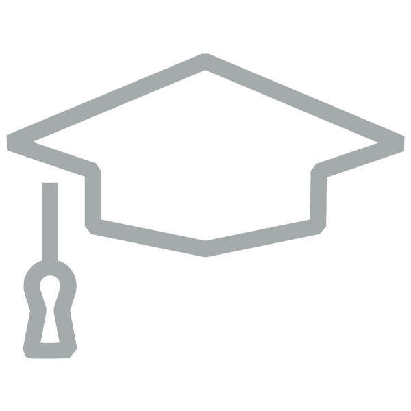An icon of a graduation cap